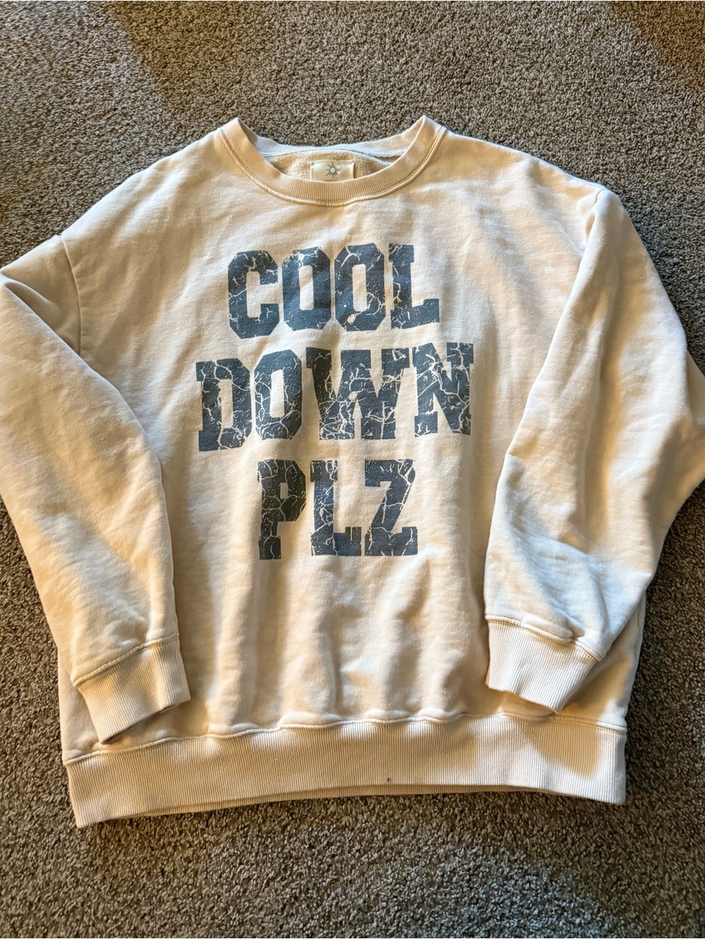 Women’s Aerie “Cool Down Plz” Cream Graphic Sweatshirt